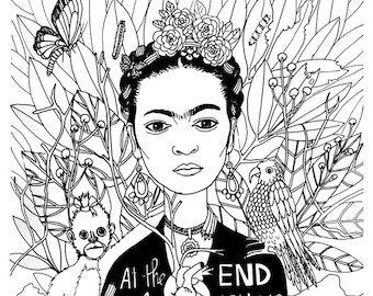 Frida kahlo coloring | Etsy Frida kahlo coloring | Etsy