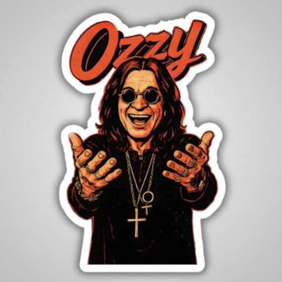 Ozzy Osbourne Sticker – Rock Legend Vinyl Sticker, Prince of