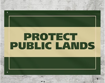 Vlag van openbare ruimte beschermen | Protestbanner | Milieuactivisme | Buitendecoratie | Conservatiebord | Rallyvlag | Gedurfde statementvlag