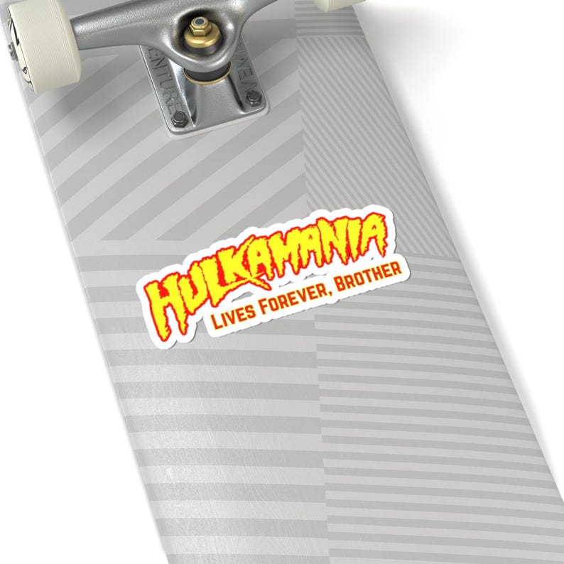 Pegatina "Hulkamania Vive para Siempre" – Vinilo troquelado en homenaje a Hulk Hogan – Pegatina retro de lucha libre – Descanse en paz, leyenda de la lucha libre imagen 3