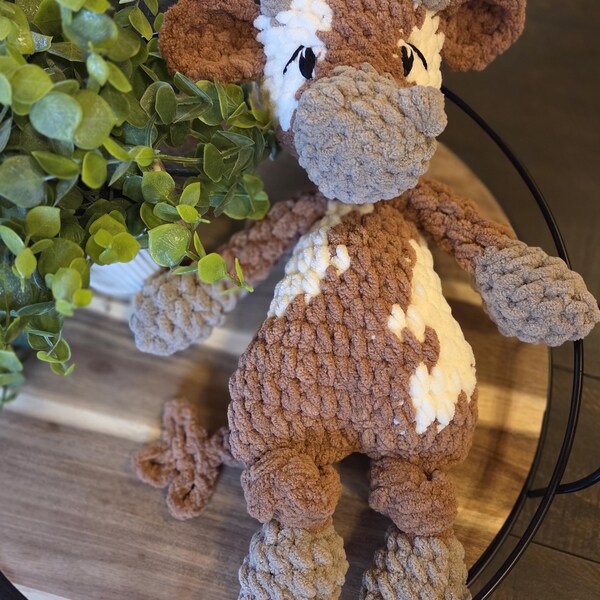 Dairy Cow Snuggler - Brown & Cream