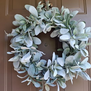Lambs Ear Wreath, Year-Round Wreath, Greenery Wreath, All Season Front Door Wreath, Everyday Wreath, Farmhouse Decor, Housewarming Gift