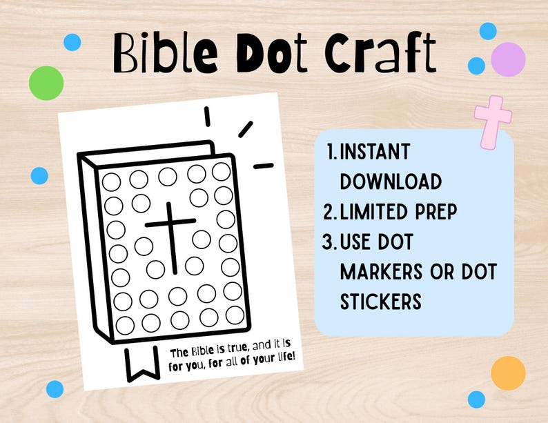 Printable Bible Dot Marker Craft - Etsy