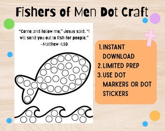 Printable Fishers of Men Dot Craft Page