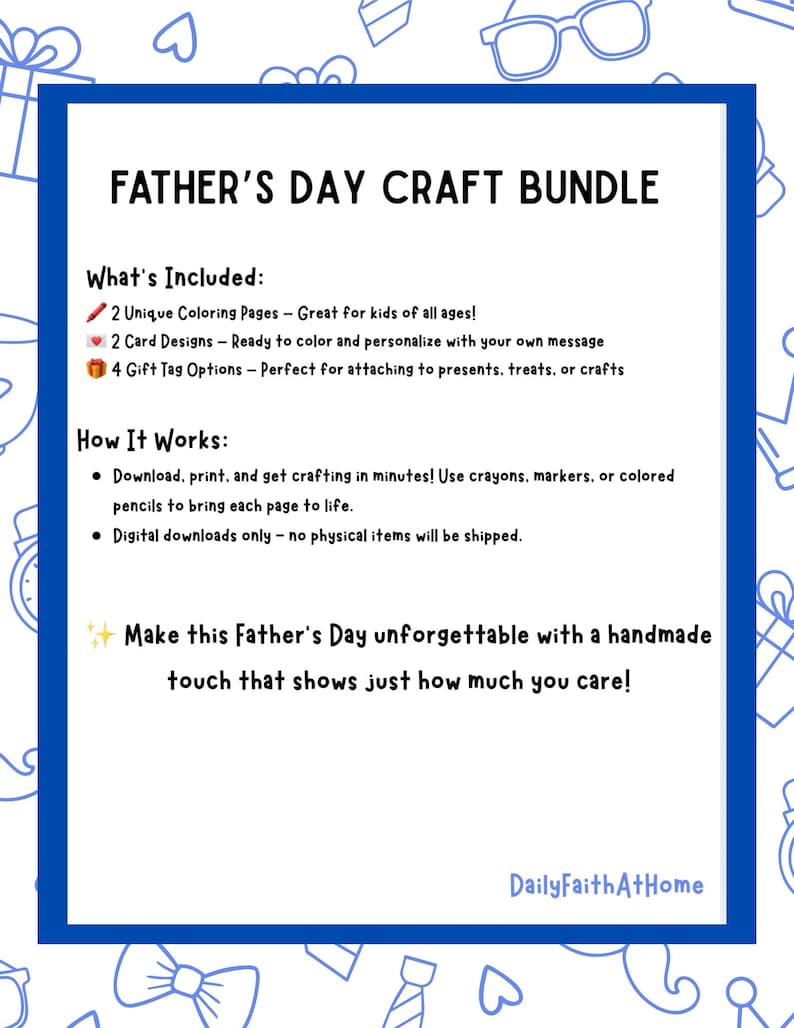Father's Day Craft Bundle - Etsy