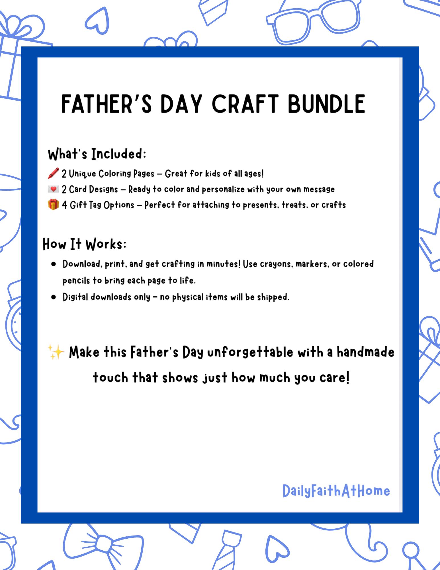 Father's Day Craft Bundle - Etsy