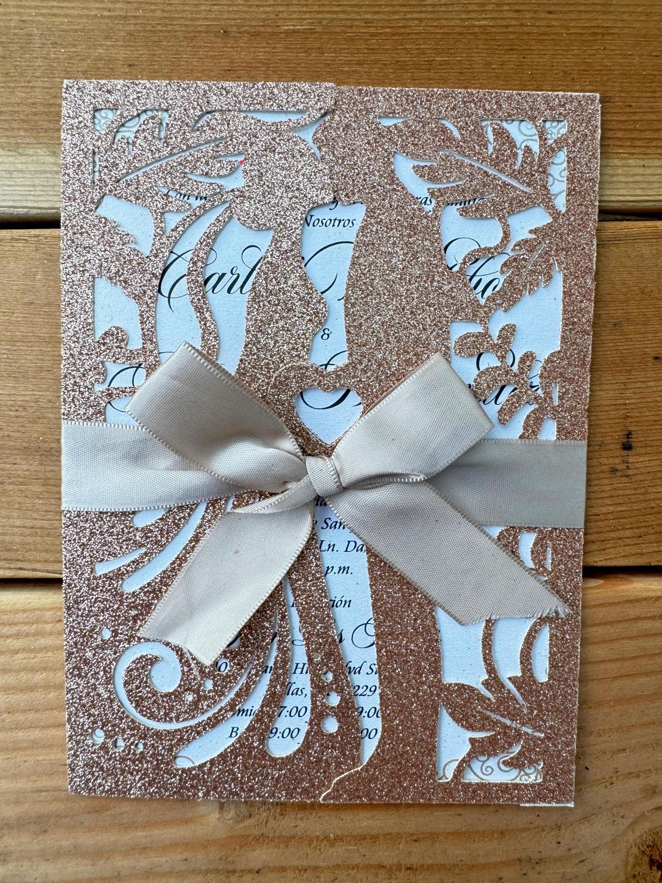 Wedding Laser Cut Invitations Invitaciones Para Boda - Etsy