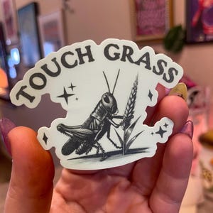 Touch Grass Sticker