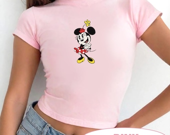 Disney Classic Minnie Mouse Shirt Retro Minnie Baby Tee for Disneyland Trip, Disneyland Holiday Family Matching Shirt, Disney Minnie Gift