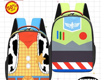 Custom Toy Story Backpack, Woody Buzz LightyearKids School Bag, Custom Name Backpack, Cute Kids Backpack, Birthday Gift