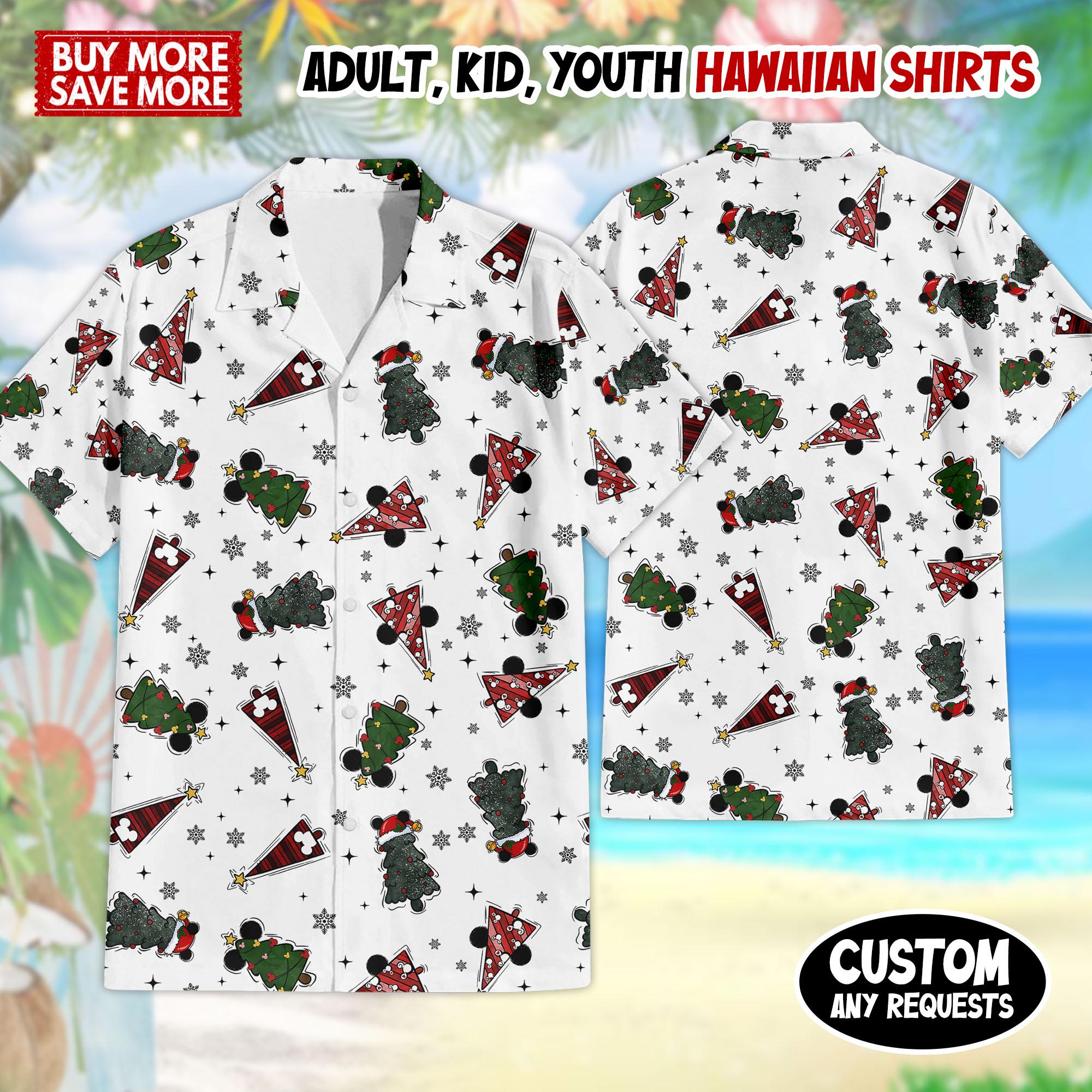 Discover Disney Pine Merry Christmas Hawaiian Shirt, Disneyland holiday Shirt, Mickey and Minni Christmas Shirt, Disney Tshirt For Holiday