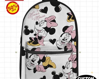 Disney Minnie Mouse Backpack, Minnie School Bag, Birthday Girl Kids Backpack, Birthday Gift, Fun Travel Bag