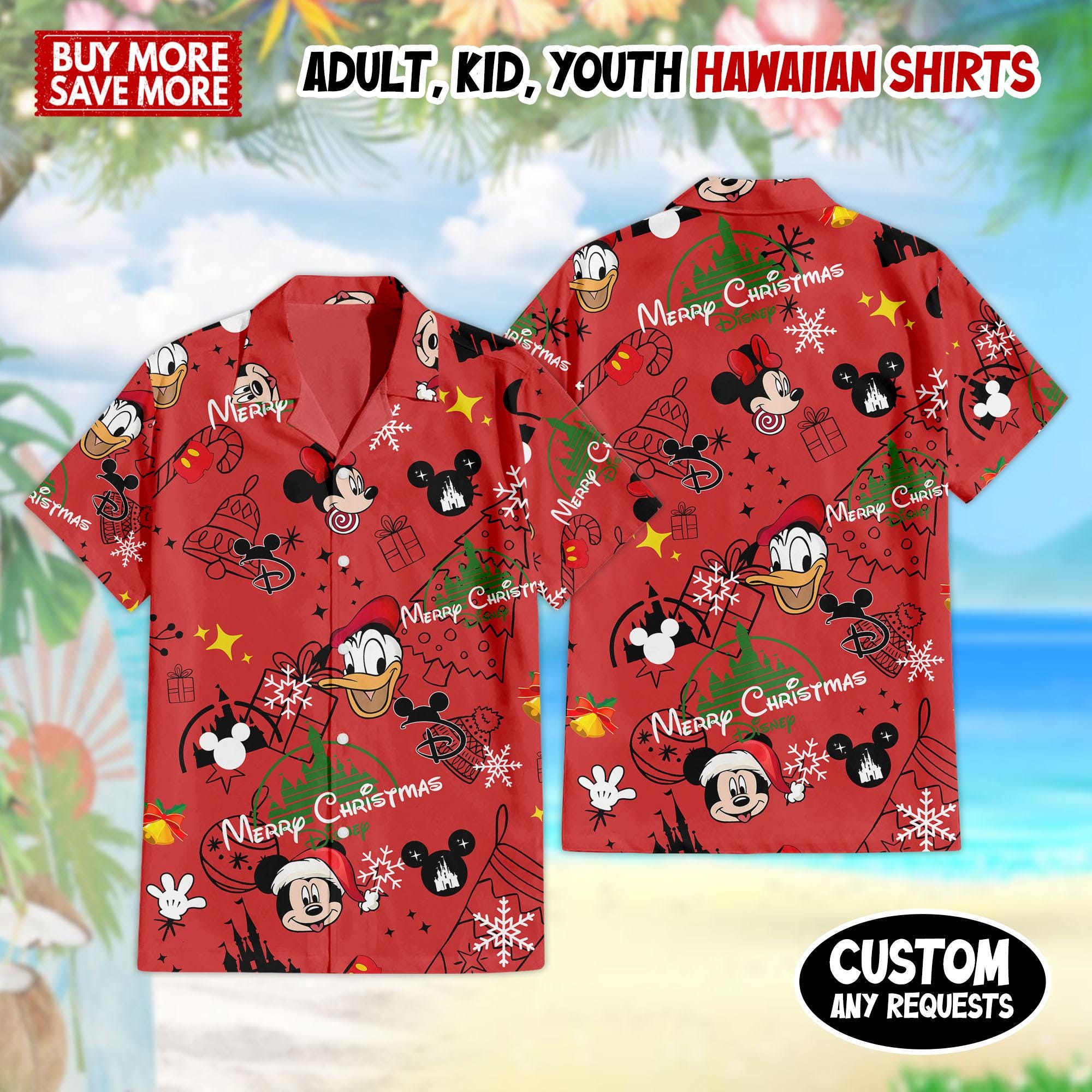 Discover Christmas Hawaiian Shirt Mickey Shirt, Donald Shirt, Pluto Shirt Santa Shirt Holiday Vacation Outfit for Men Women Christmas Shirt gifts