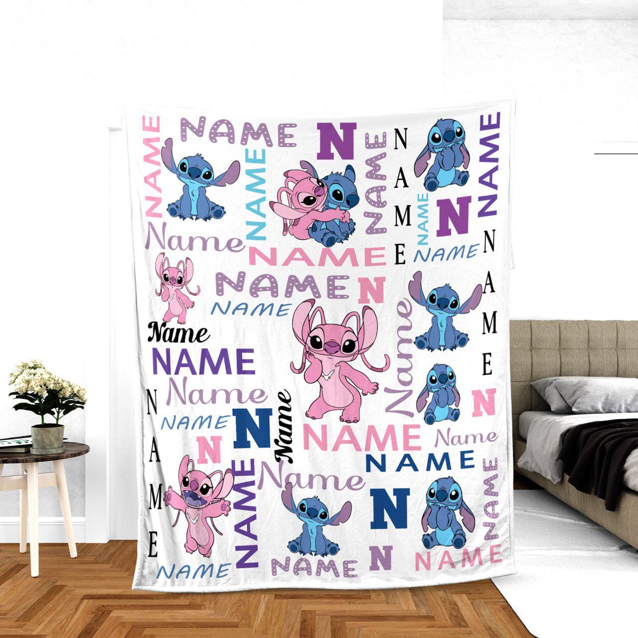 Discover Custom Stitch Blanket, Christmas Disney Blanket, Custom Name Blanket, Disney Trip Blanket, Birthday Gift, Christmas, Stitch Blanket