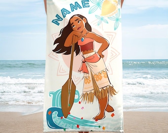 Custom   Moana Movie Beach Towel, Moana Pua Maui Beach Towel,   Beach Towel, Moana Characters Tropical Hawaii Towel, Summer Towel