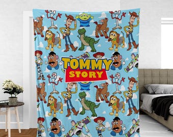 Personalized Disney Toy Story blanket, Woody Buzz Lightyear Blanket, Disney Toy Story blanket, Birthday Boy Girl gift blanket