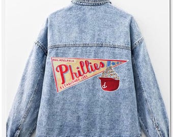 Oversized Hand-Painted Phillies Jacket