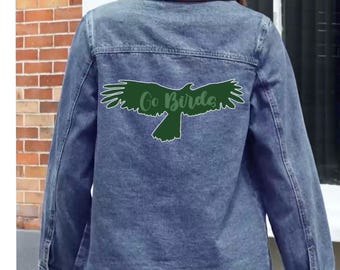 Oversized Hand-Painted Eagles Jacket