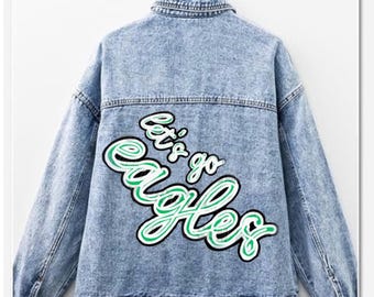 Oversized Hand-Painted Eagles Jacket