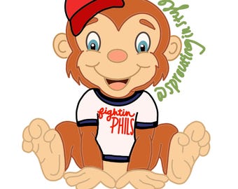 Phillies Monkey Art
