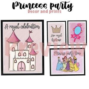 Princess themed birthday party decor