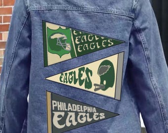 Oversized Hand-Painted Eagles Jacket