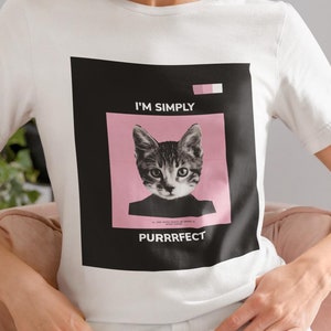 Funny Cat T-Shirt, Cool Cat T-Shirt, Simply Purrfect Cat Lover Shirt, Cat Lover Gift, Album Cover T-Shirt