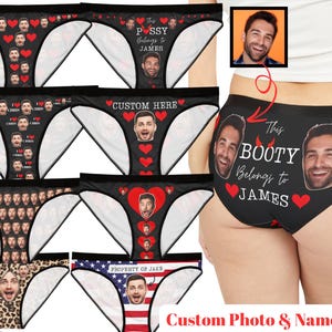 Custom Face Panty,Cheeky Personalized Womens Underwear, Flirty Custom Face Bachelor, Fun Gift for Girlfriend, Playful Lingerie