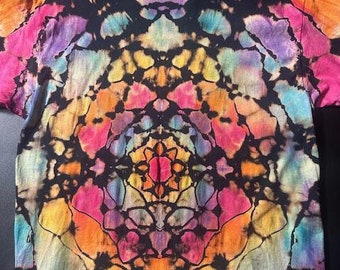 Custom reverse tie dye mandala t-shirt