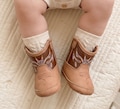 Baby Cowboy booties, Western Crib shoes \u2013 Newborn Booties, Toddler Cowgirl Shoes for Boys & Girls product logo