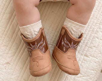 Cowboy-stövlar för baby, westernskor för spjälsängar – Nyföddstövlar, cowgirlskor för småbarn för pojkar och flickor