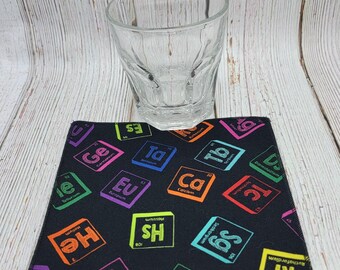 Periodic Table Napkins, Reusable Fabric Napkins, Science Chemistry Decor, STEM Teacher Gift, Multiple Sizes Available