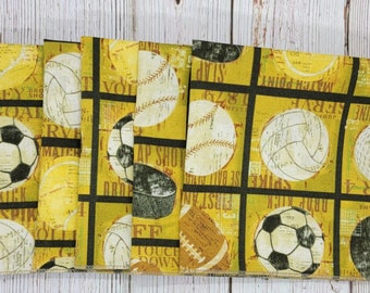 Sports Cloth Napkins Lunch Beverage Dinner Back to School Lunchbox Snacks Teacher Gift