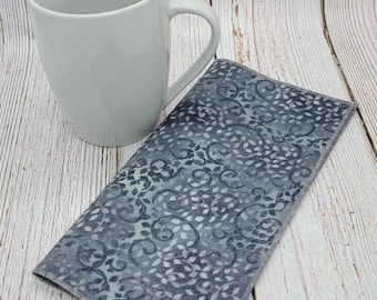 Beverage Napkins, Grey Table Decor, Lunch Napkins, Floral Napkins, Everyday Napkins, 8 Inch, Square, Set of 4