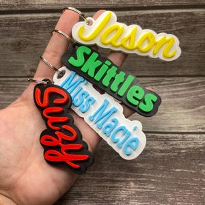 3D Printed Custom Keychains - Names - Words - Custom - Keychains