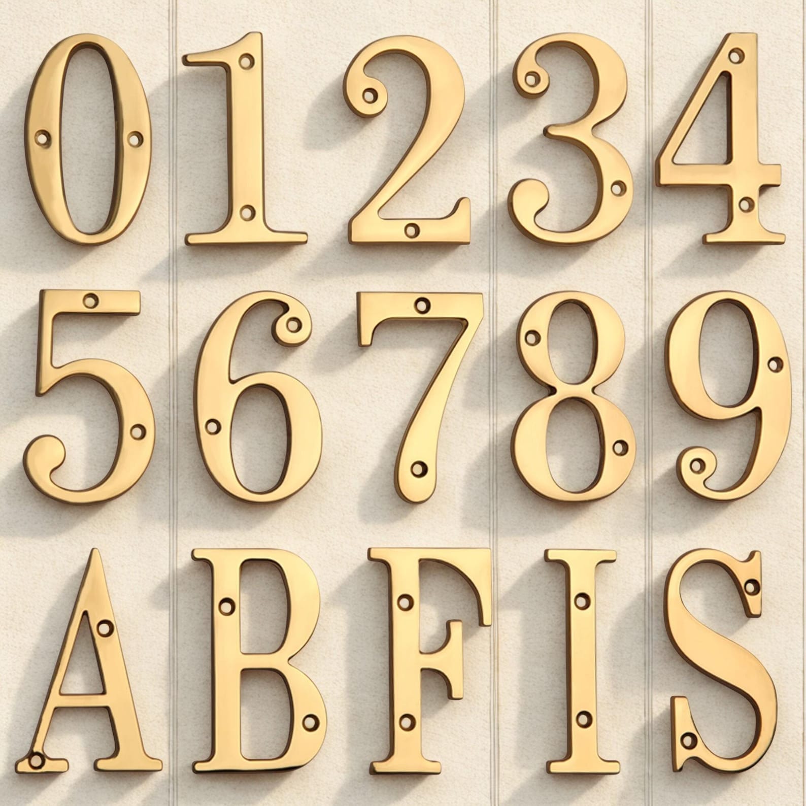 Modern Floating House Numbers & Letters • 4 Inch Metal Address Numbers ...