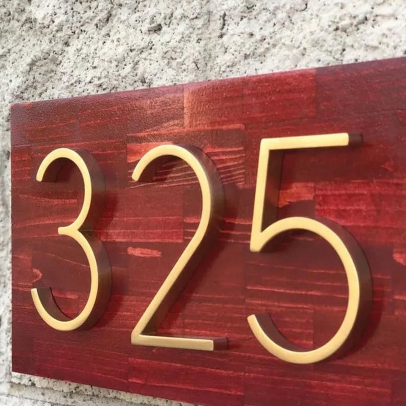 Modern Floating House Numbers & Letters • 5 Inch Address Numbers • Wall ...