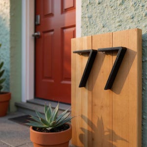 Modern House Numbers, Address Sign, Matte 5inch Alloy Numbers, Hotel/Motel Room Number, Black House Numbers Home Improvements Modern Numbers