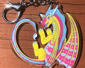 Pansexual Sandwing Keychain - Wings of Fire