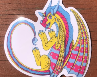 Pansexual Sandwing Sticker - Wings of Fire