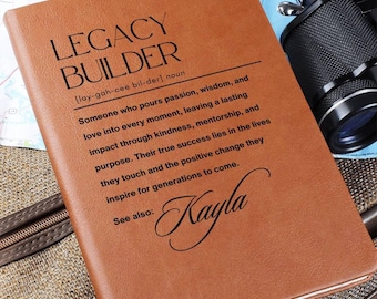 Legacy Builder Journal: Vegan Leather Goal Setting Notebook