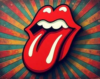 Vintage Rolling Stones 70s Aesthetic Print 2 - Etsy