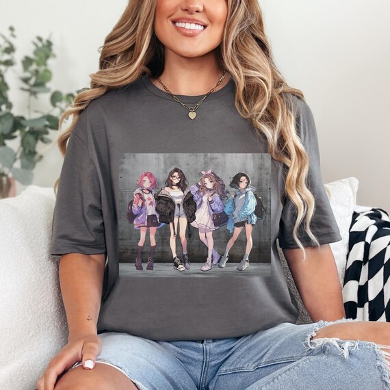 Camiseta unisex inspirada en anime, manga y Colegialas de