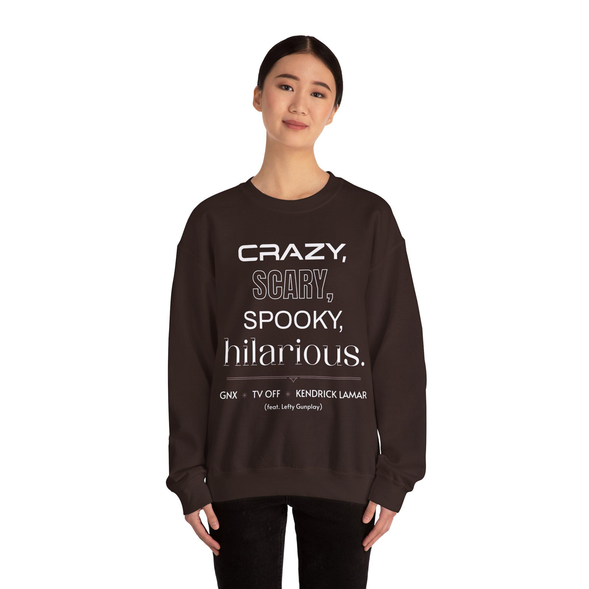 s*5様 G RAP!!MIND OF MISCHIEF/UNEXPECTED. Crazy Scary Spooky Hilarious Crewneck Sweatshirt. GNX Rap Album