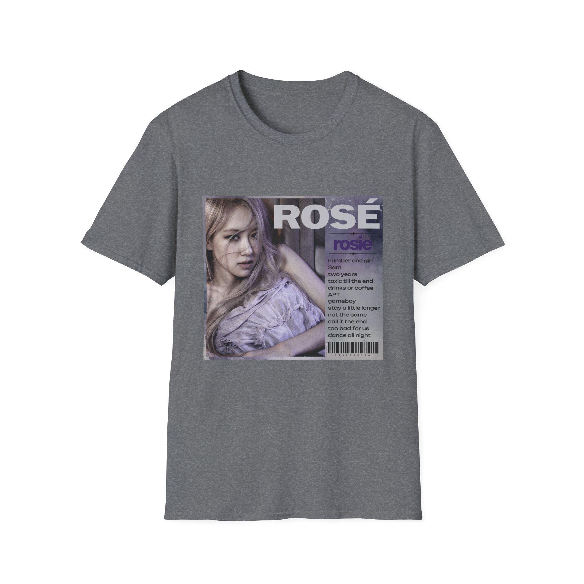 Singer Rosé Graphic T-shirt. Rosé Pop Music Tees, Korean Singers