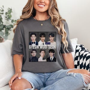BYEON WOO-SEOK grafisch T-shirt T-shirt, Kdrama-acteur en T-shirts van beroemdheden, Koreaanse acteur Byeon Woo Seok, populaire Kdrama-acteurs, T-shirts van Kdrama