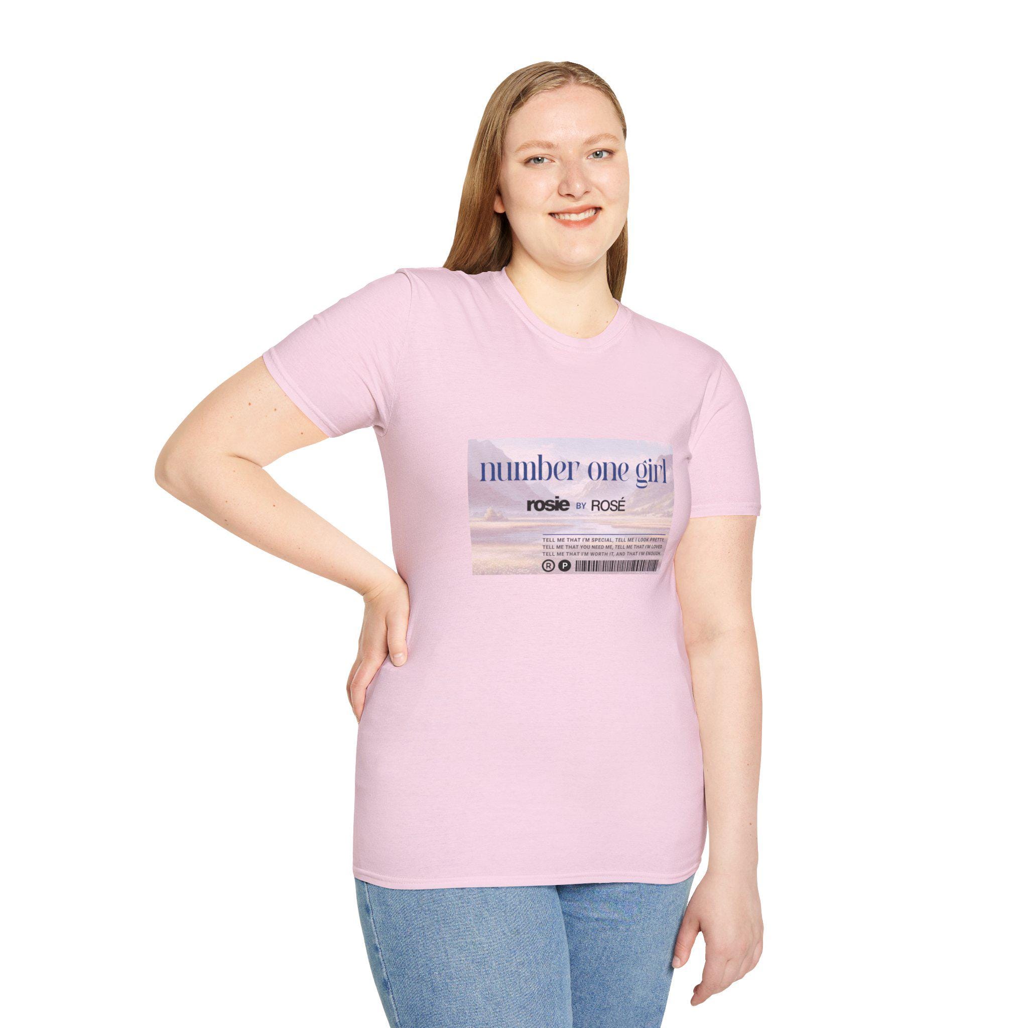 NUMBER ON GIRL Tシャツ　rosie ROSE ROSÉ - ROSIE Number One Girl T-Shirt (3 Colors) - YG