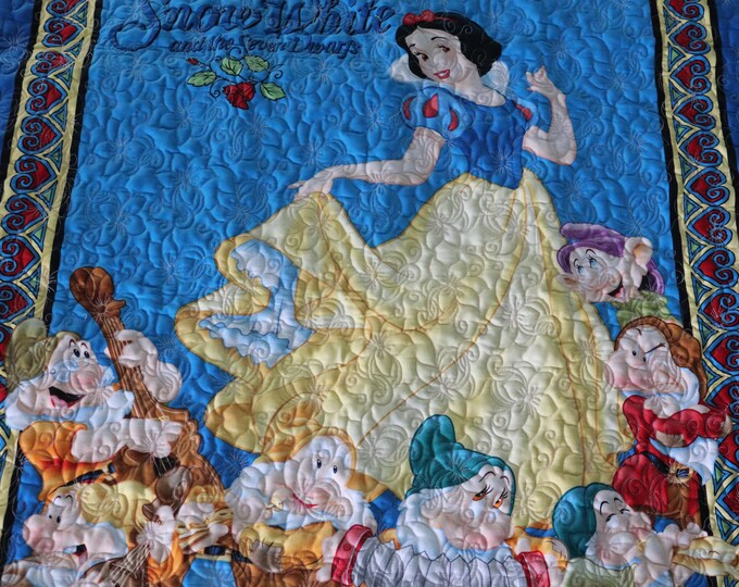Disney Snow White & Dwarfs Baby Quilt Snow White Blanket Etsy
