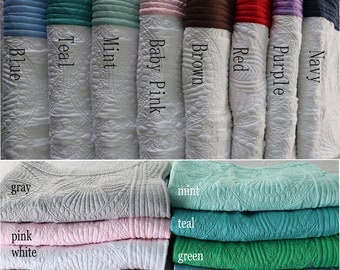 Heirloom Keepsake Blanket Quilt Blanks Birth 100%Cotton 36"x46" ,Baby Blanket Blanks, 20 colors