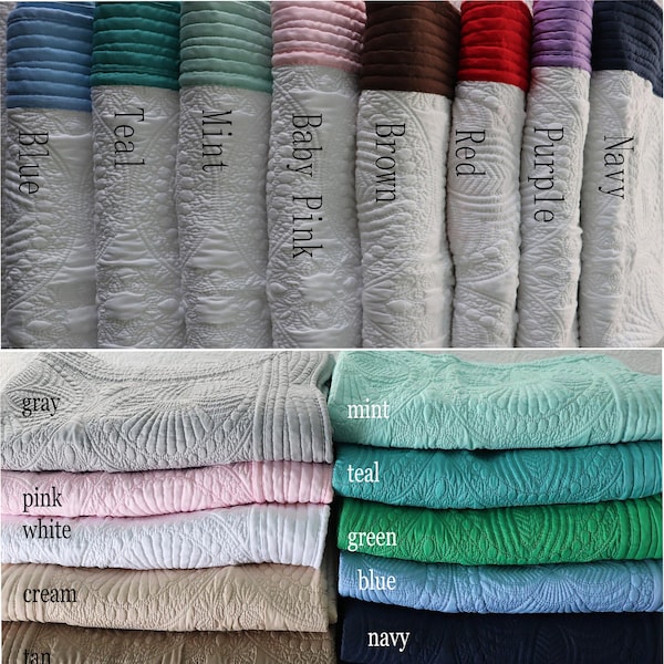 Heirloom Keepsake Blanket Quilt Blanks Birth 100%Cotton 36"x46" ,Baby Blanket Blanks, 20 colors